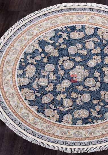 Ковер FARSI 1500-G136 DARK BLUE круг