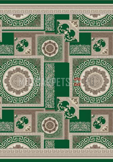 Палас Колизей 6028 зелено-коричневый(карпет)
