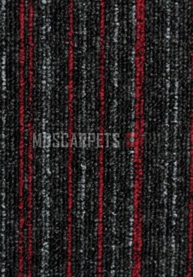Ковровая плитка Everest Line (Эверест Лайн) 520 черно-красный