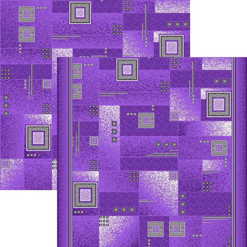 Палас Квадрат 1170а5/50 фиолетово-серый