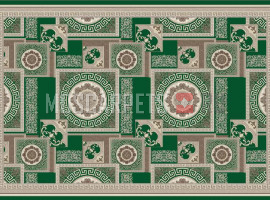 Палас Колизей 6028 зелено-коричневый(карпет)