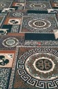 Палас Колизей 602 коричнево-зеленый