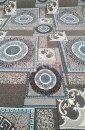 Палас Колизей 9525 серо-бирюзовый